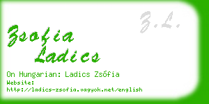 zsofia ladics business card