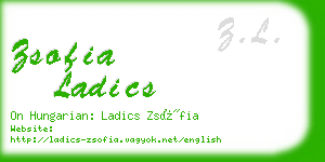 zsofia ladics business card